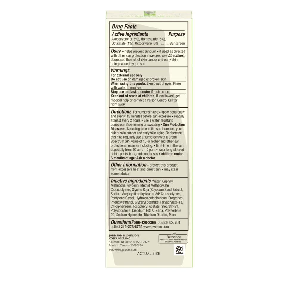 aveeno Positively Radiant® Daily Face Moisturizer Broad Spectrum SPF 30