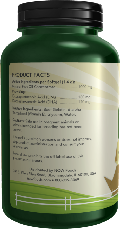 Omega-3 Support Softgels for Dogs & Cats 180 Softgels