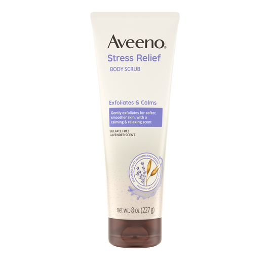 aveeno Stress Relief Exfoliating Body Scrub, Lavender
